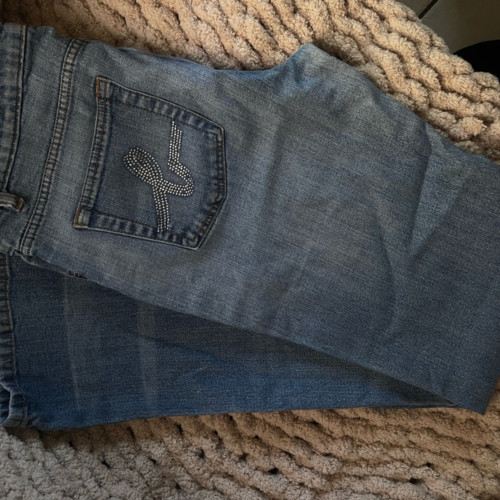 bebe Men's Bootcut Blue Jeans